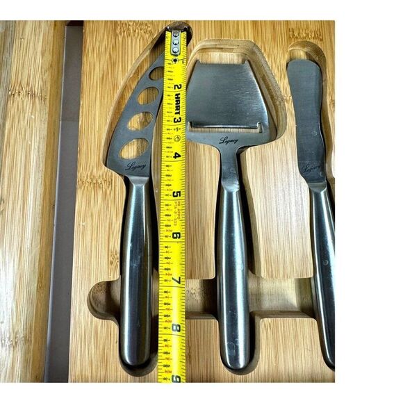 Legacy Picnic time cheese cutting board 3 stainless steel tools Oracle Bamboo - Picture 9 of 10